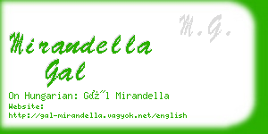mirandella gal business card
